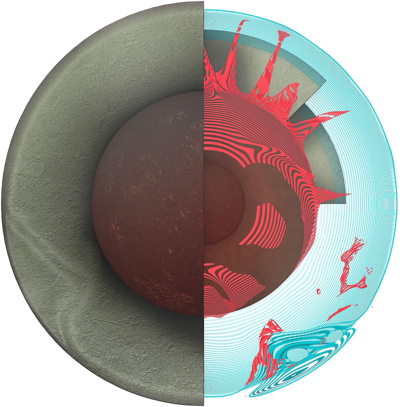 Liquid, scorching and flaming red?