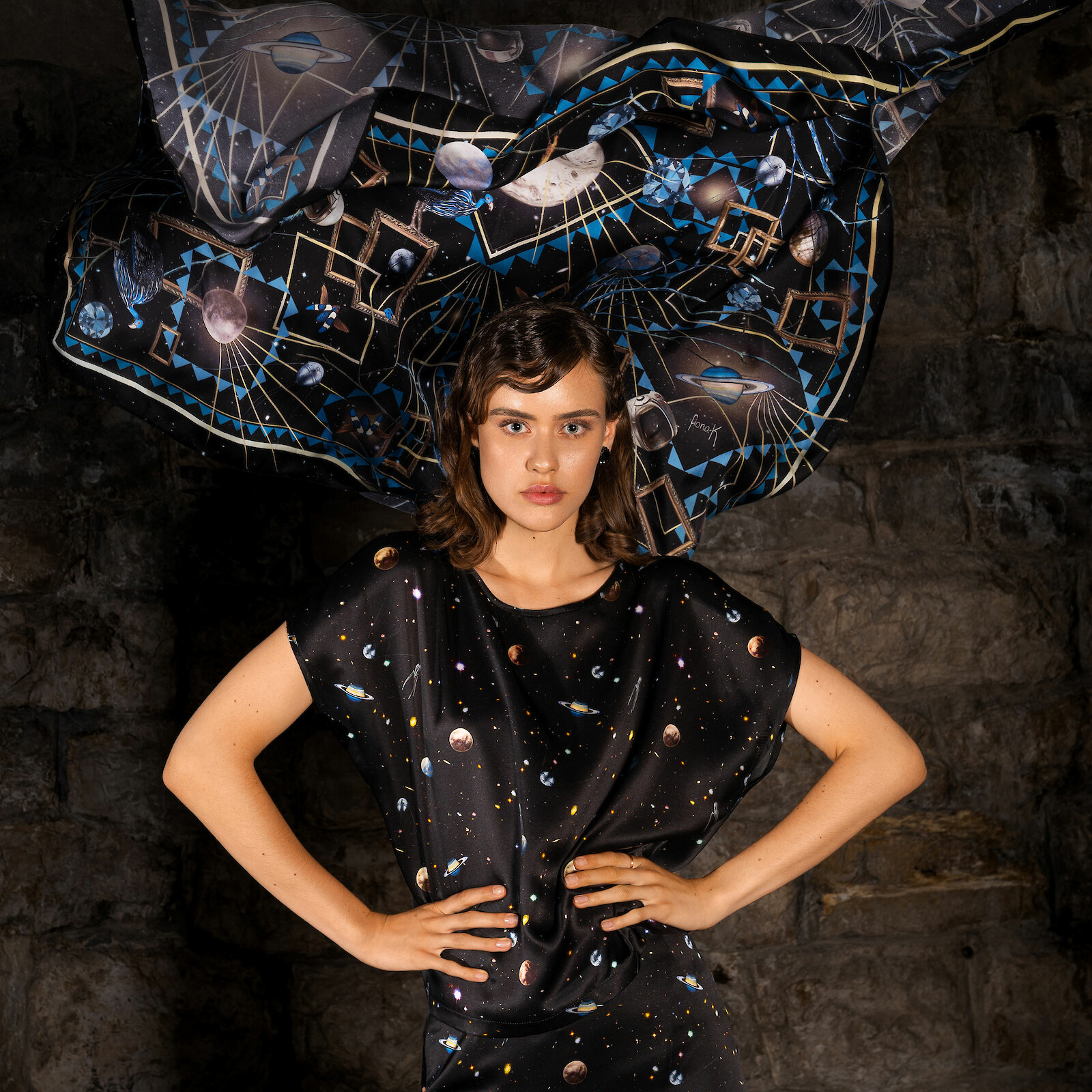 Silk edition "Twenty-Twenty" (2020), with hand-illustrated designs, made in Switzerland. Photo: Brigitte Aeschbach.