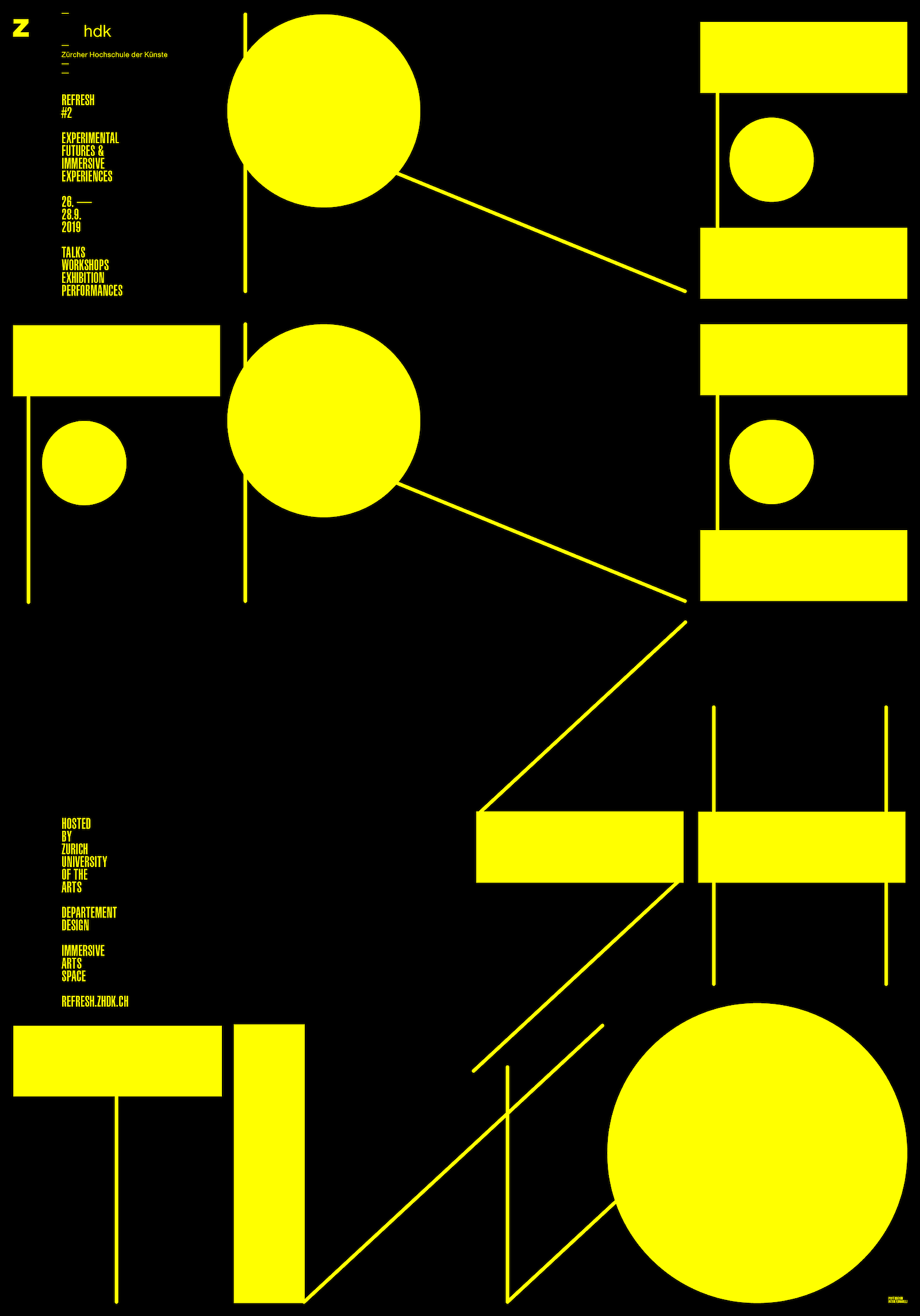 Animated poster of REFRESH #2 (2018) with AR function (Artivive). Edition Copenhagen – Zurich.